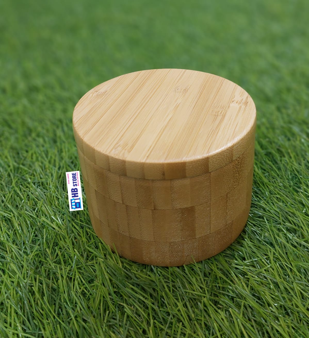 Bamboo Style Round Storage Box