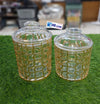 Golden Airtight Acrylic Jar