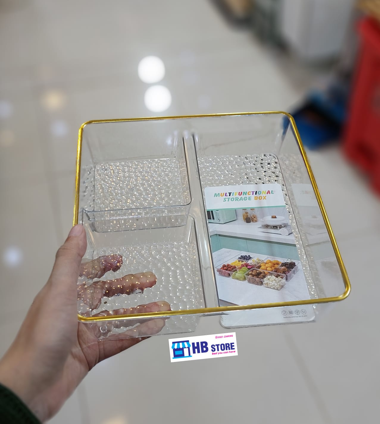 Golden Line Acrylic Portion Tray