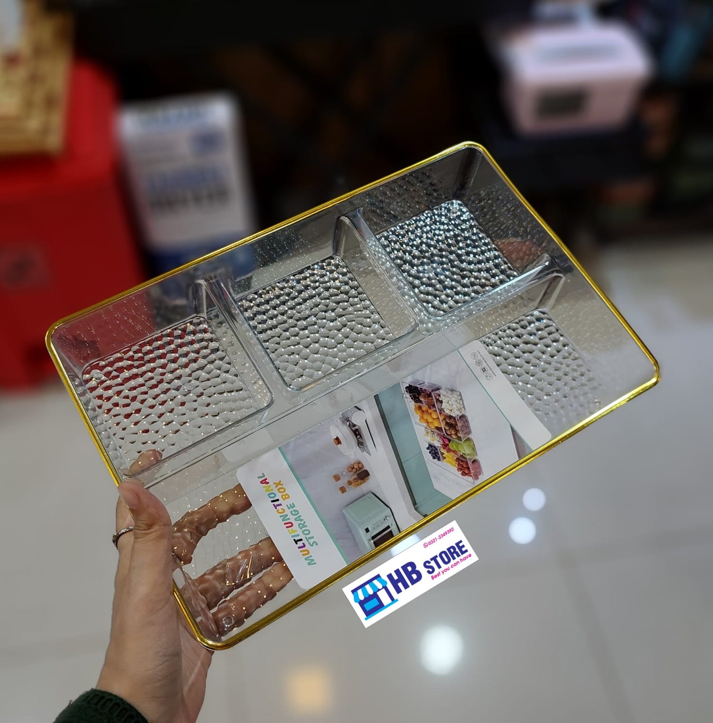 Golden Line Acrylic Portion Tray