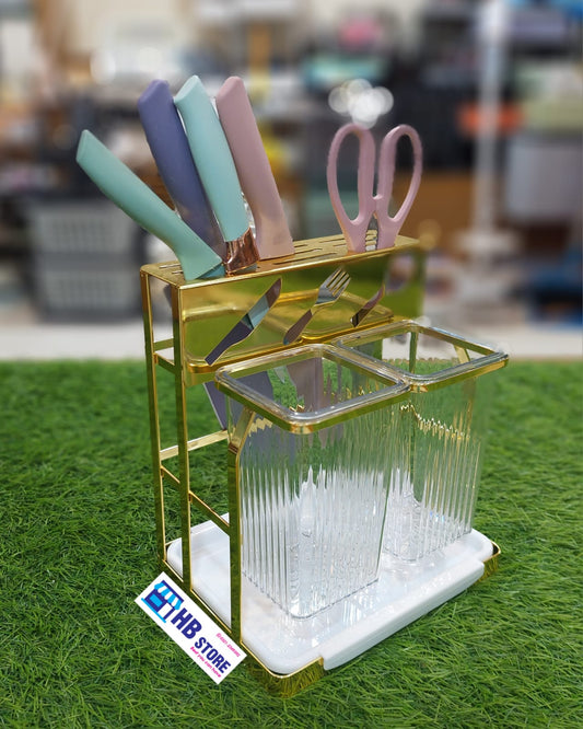 Tow Portion Acrylic Cutlery & Knifes Stand