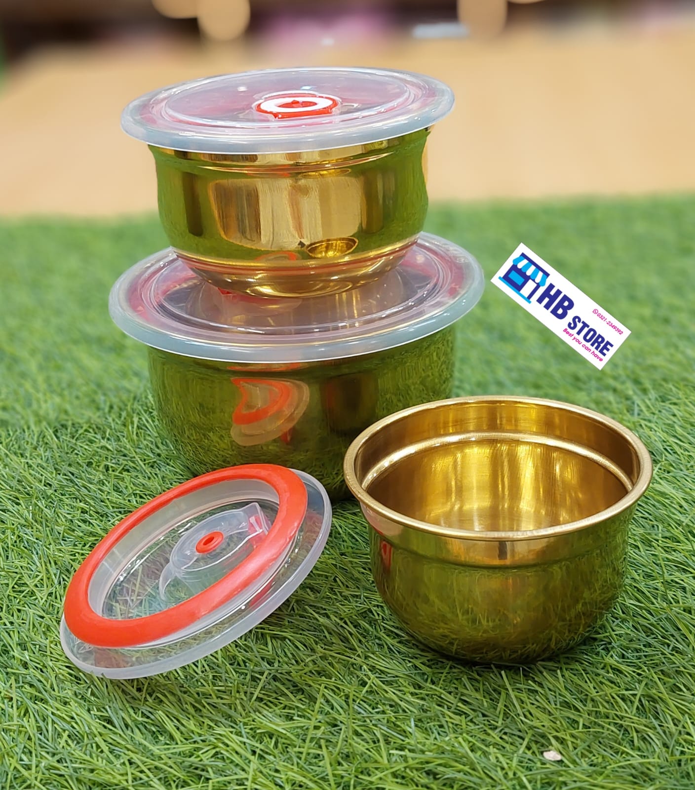 Elegant 3-Piece Golden Bowl