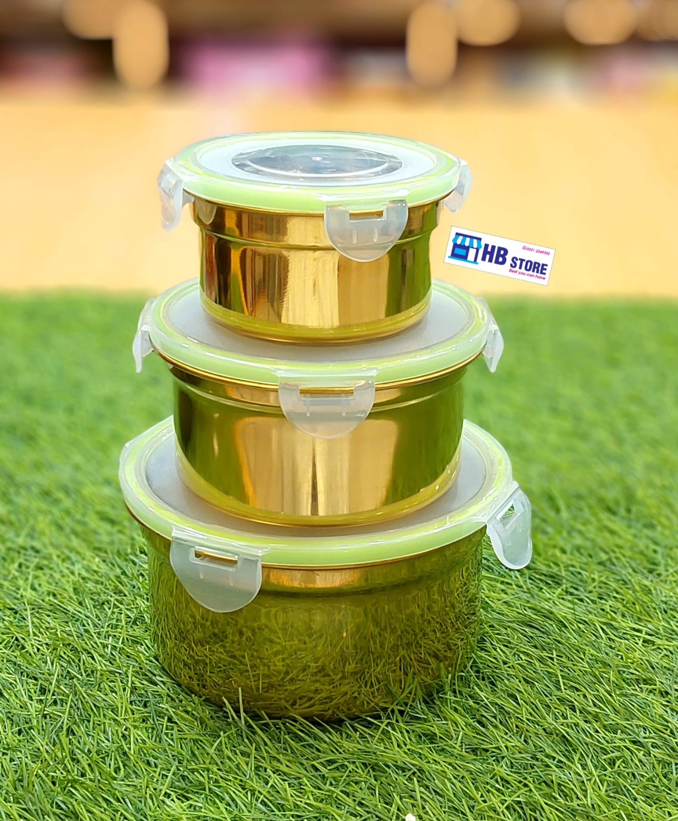 Elegant 3-Piece Golden Bowl