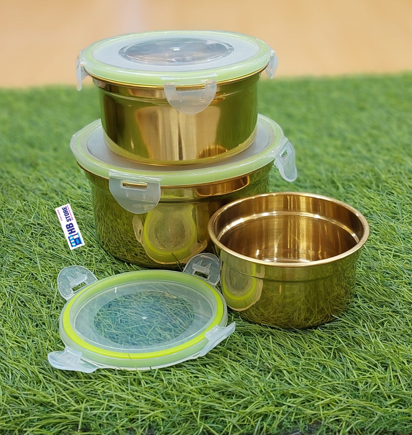 Elegant 3-Piece Golden Bowl