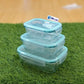 3-Piece Premium Borosilicate Glass Food Storage Container Set