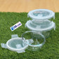 3-Piece Premium Borosilicate Glass Food Storage Container Set
