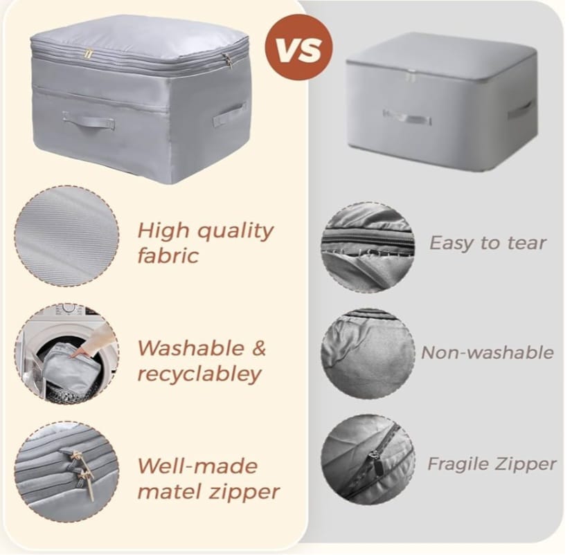 Large Capacity Collapsible Wardrobe Organizer Bags