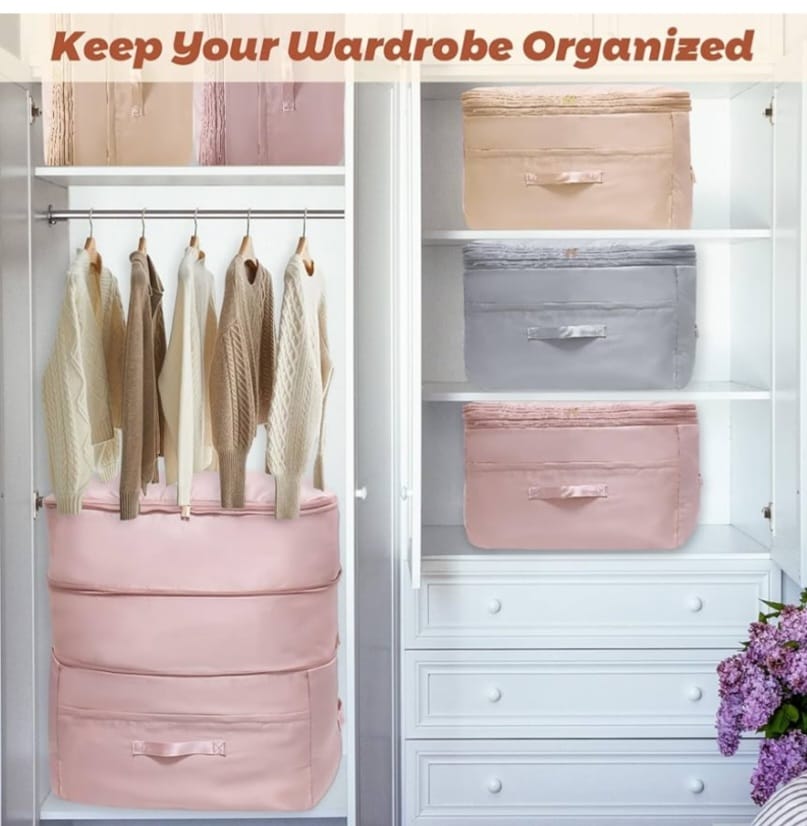 Large Capacity Collapsible Wardrobe Organizer Bags