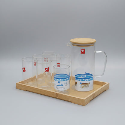 Shine Max Luxury 8-Piece Glass Water Jug & Tumbler Set