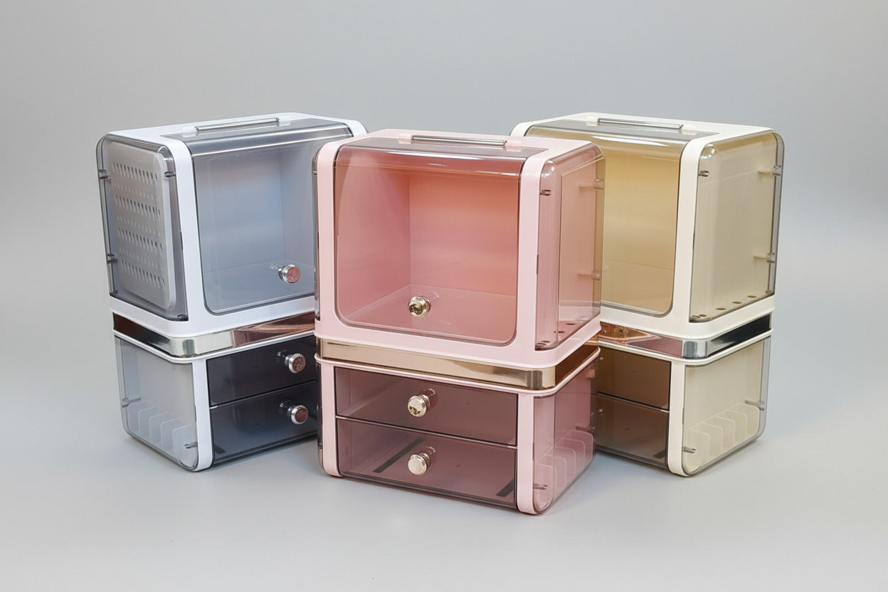 Luxury Makeup Organizer Box with Drawers