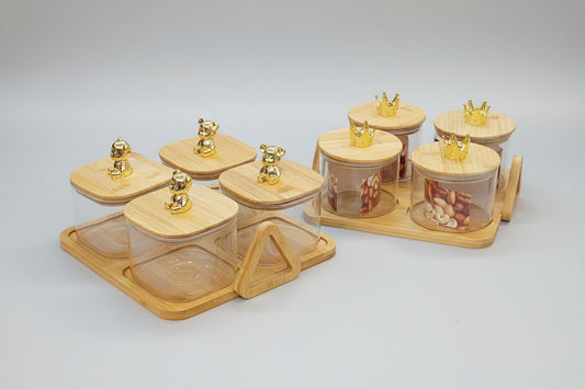 4-Piece Borosilicate Glass Jar Set