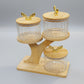 3-Tier Bamboo Tree Spice & Dry Fruit Jar Set