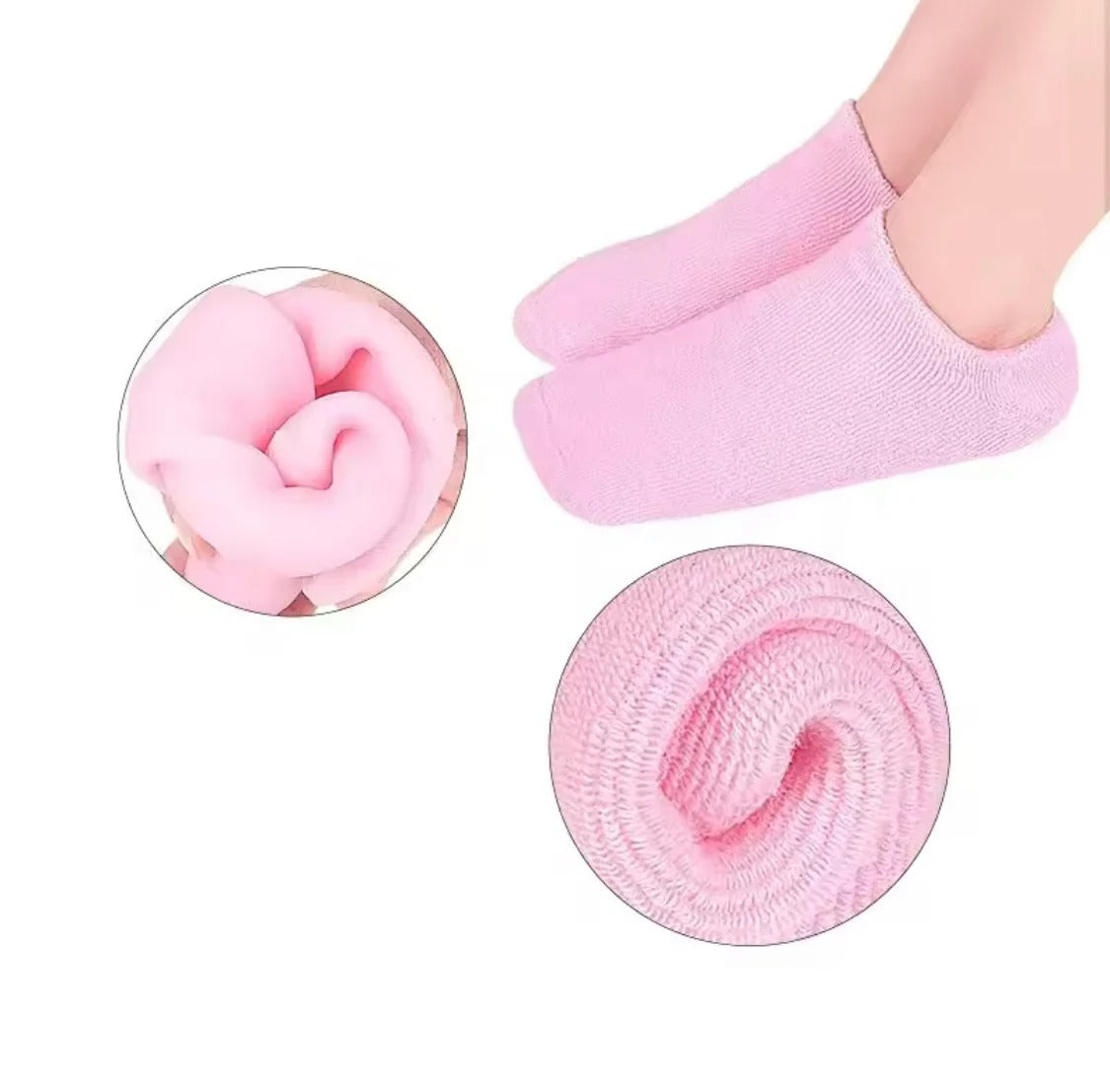 Ultra-Soft Moisturizing Spa Gel Heel Sock for Dry Skin Relief and Foot