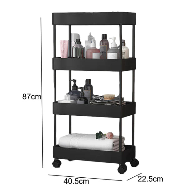 Plastic Material Smart Trolley Rack 4 Layer & 5 Layer