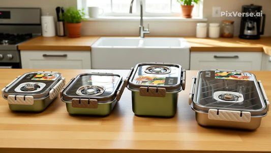 MTM Premium Stainless Steel Food Storage Set – 4-Piece Airtight Container Kit