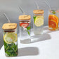 Mason Jars with Glass Straws
