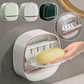 Wall-Mounted Waterproof Soap Dish with Flip Lid