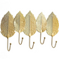 Nordic Golden Leaf Wall Hooks