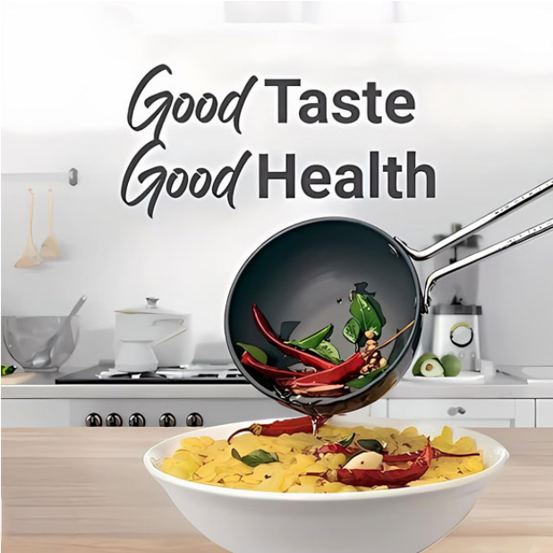 Presta Hard Anodized Tadka Pan with Stay