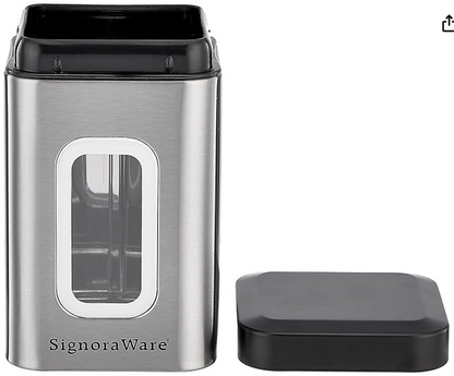 See-Through Stainless Steel Airtight Canister