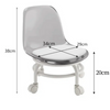 Acrylic Low Stool with Universal Wheels