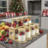 Premium 8-Piece Bamboo & Glass Spice Rack Organizer Set