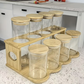 Premium 8-Piece Bamboo & Glass Spice Rack Organizer Set