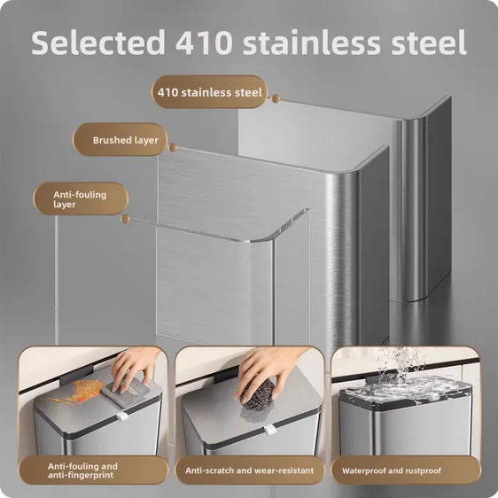 Kitchen Cabinet Door Hanging Trash Can Stainless Steel Storage