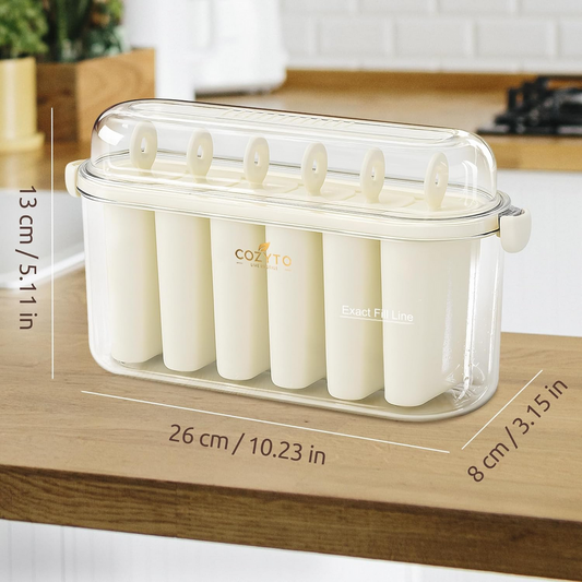 Frozora AquaSix – Premium 6-Mold Popsicle Maker Set