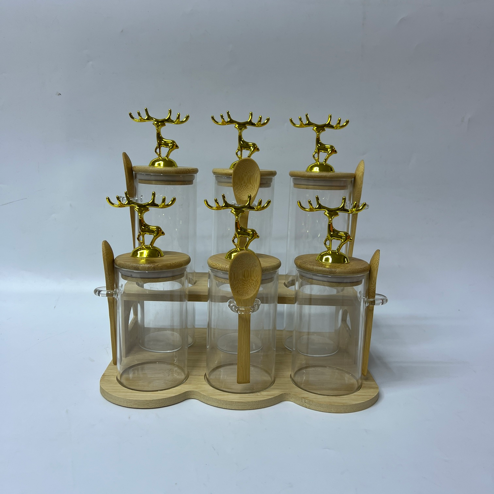 6-Piece Glass Storage Jar Set