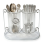 Acrylic & Metal Cutlery Holder Stand