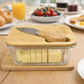 Butter Dish with Wood Lid and Knife