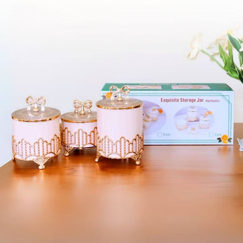 Tovira Luxury 3-Piece Ceramic Canister Set
