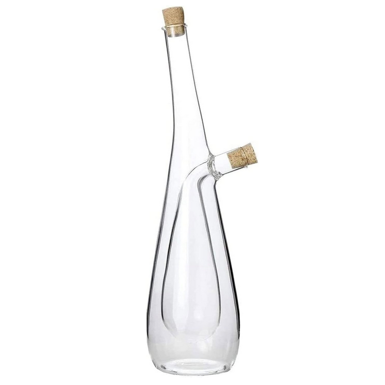 Dual Pourer Cruet Jar with Natural Cork