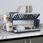 Premium 2-Tier Aluminum Fold-Flat Dish Drying Rack