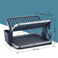 Premium 2-Tier Aluminum Fold-Flat Dish Drying Rack