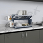 Premium 2-Tier Aluminum Fold-Flat Dish Drying Rack