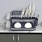 Premium 2-Tier Aluminum Fold-Flat Dish Drying Rack