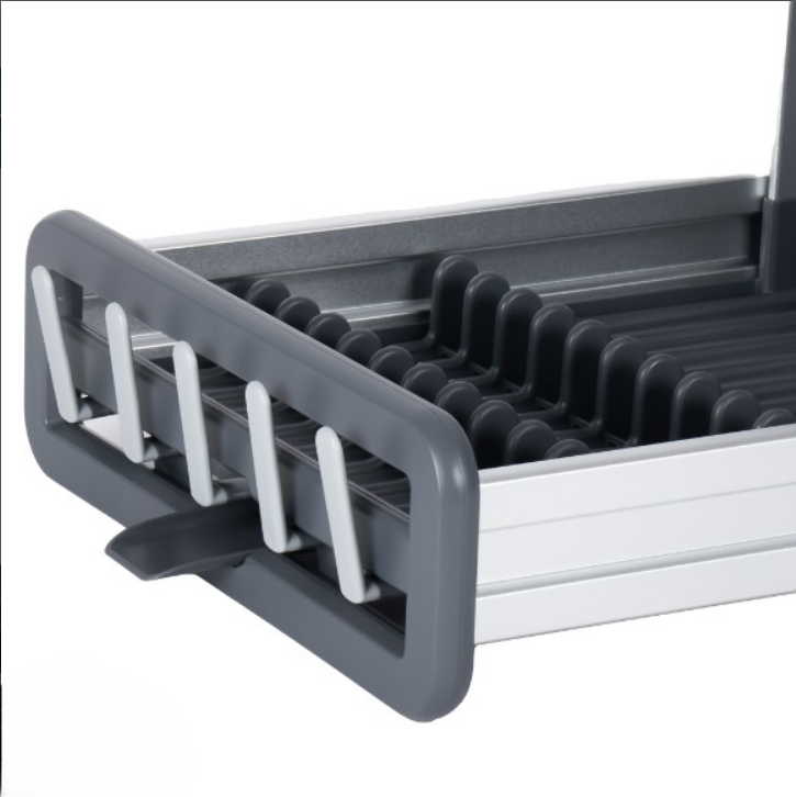 Premium 2-Tier Aluminum Compact Dish Drying Rack