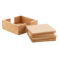 Premium Bamboo Coaster Set with Holders
