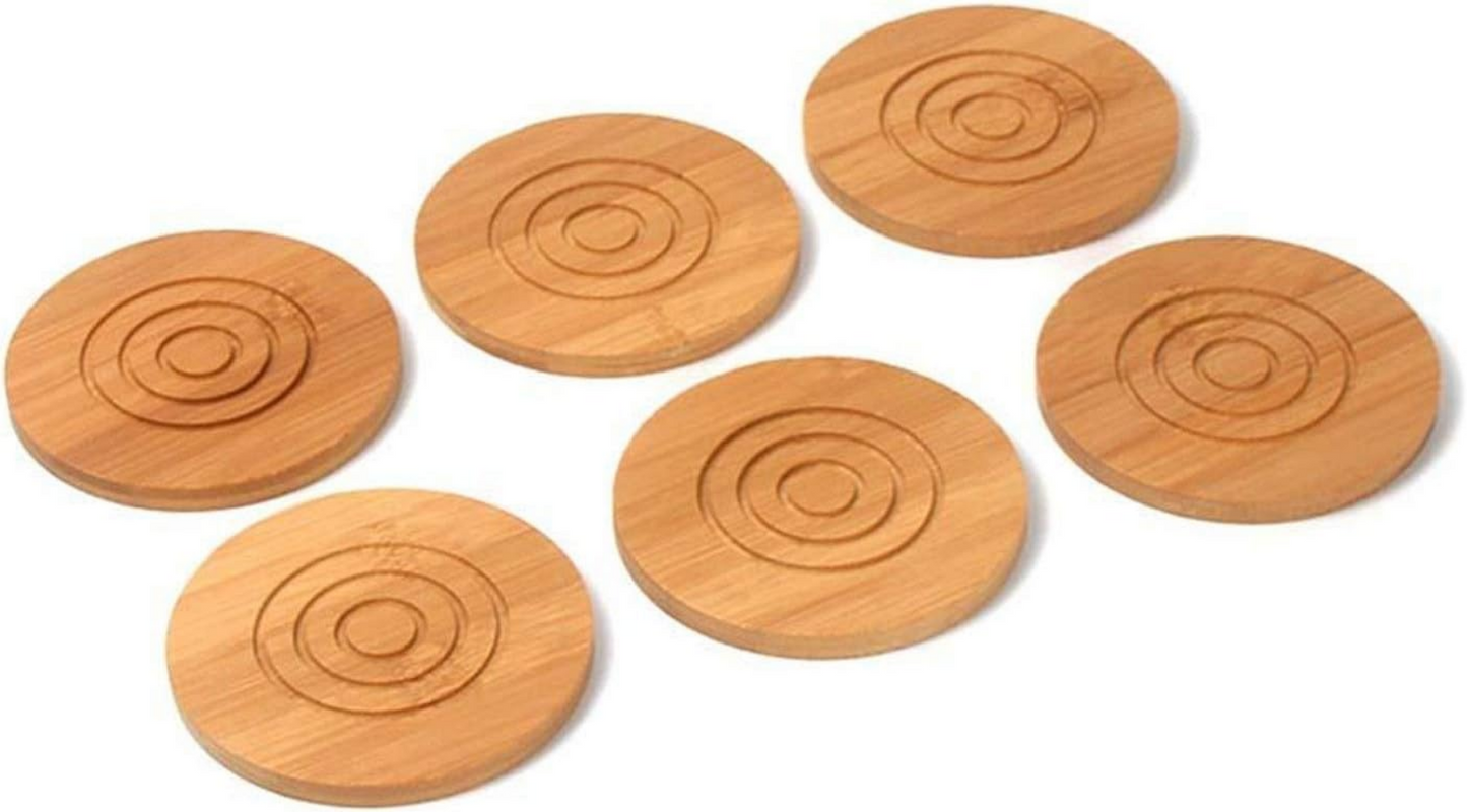 Premium Bamboo Coaster Set with Holders