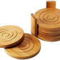 Premium Bamboo Coaster Set with Holders