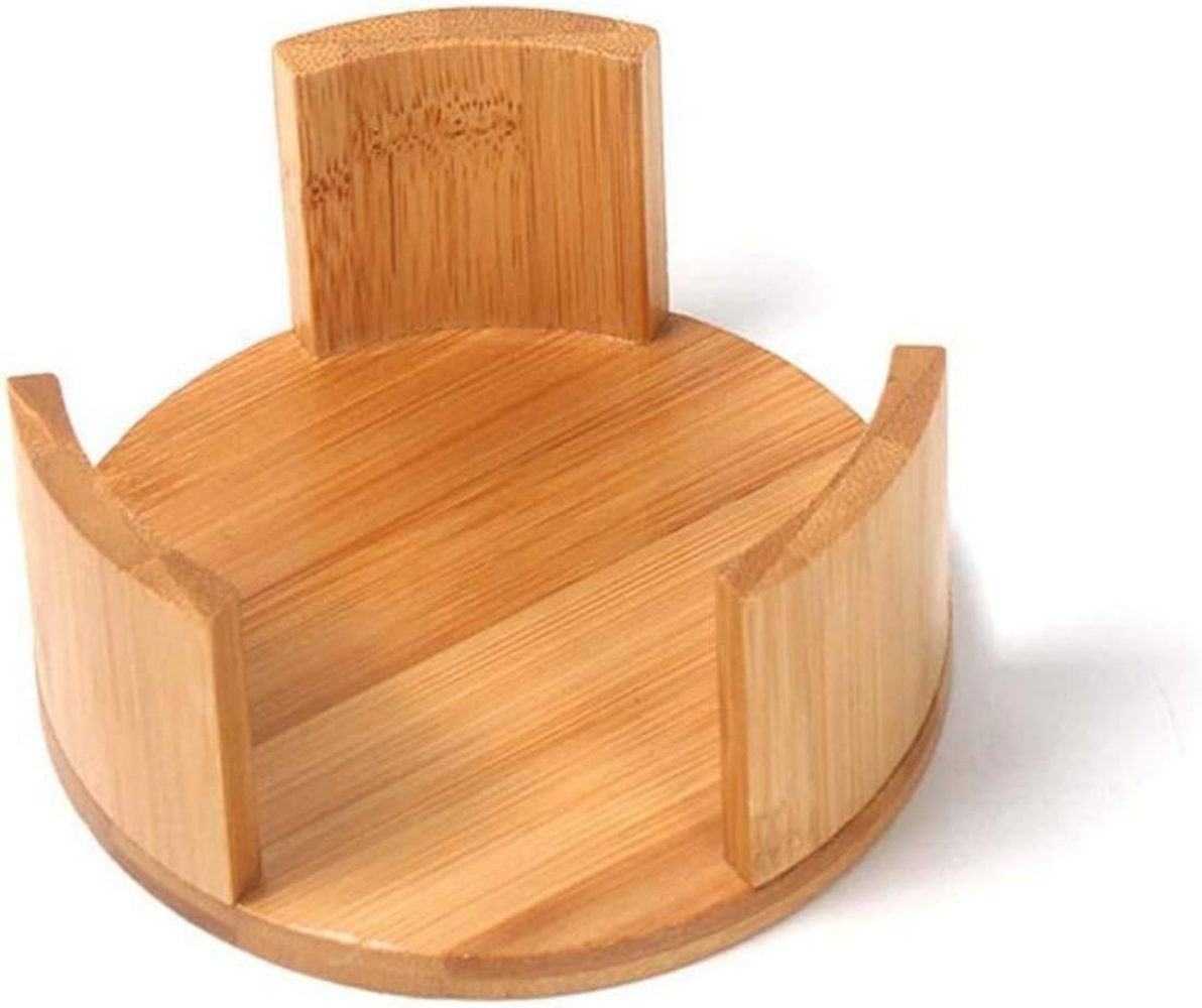 Premium Bamboo Coaster Set with Holders