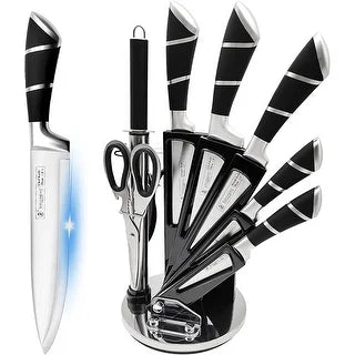 Sharp Knife Set With Rotate Stand