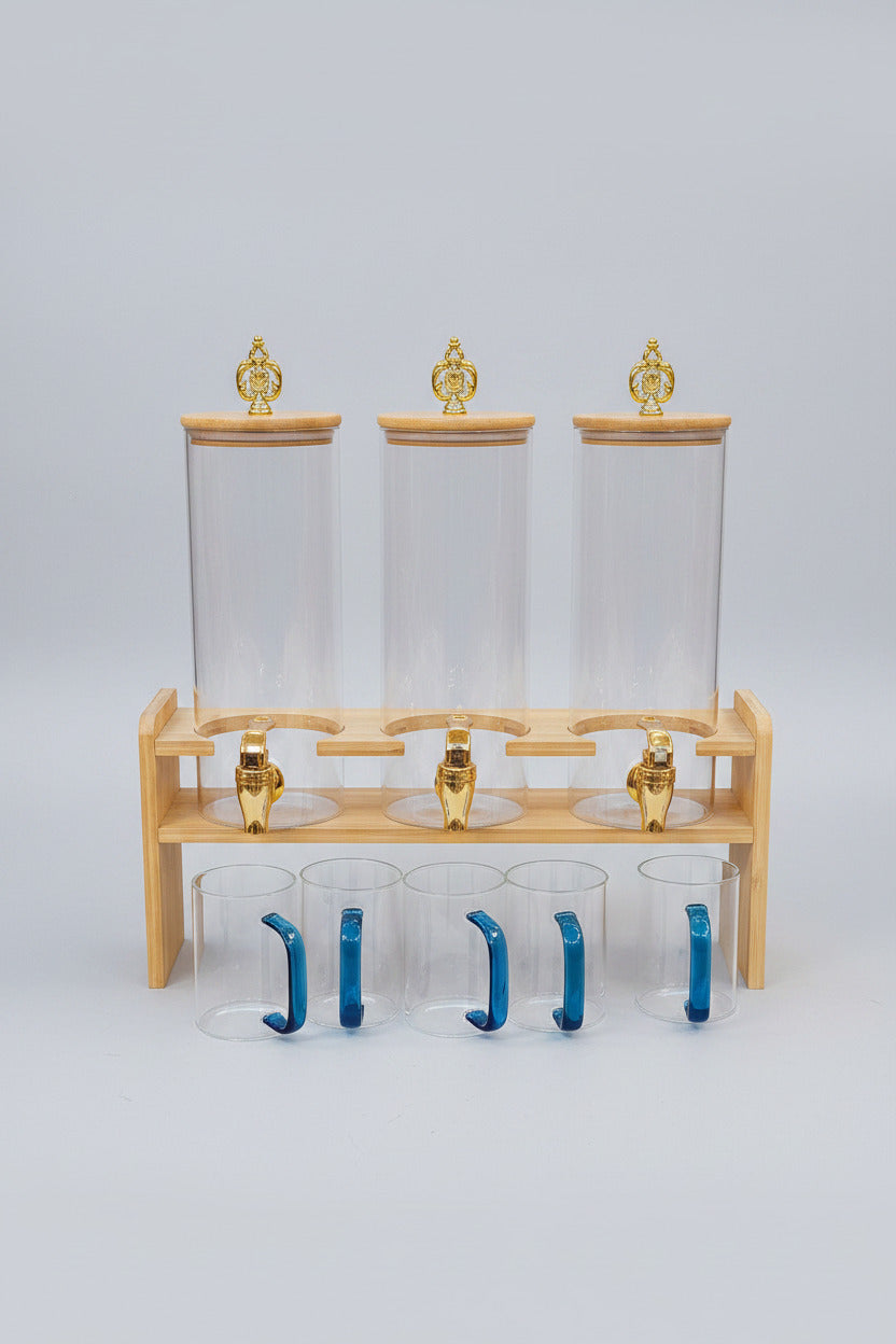 Glass Beverage Dispenser Set