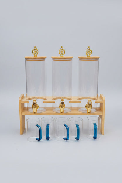 Glass Beverage Dispenser Set