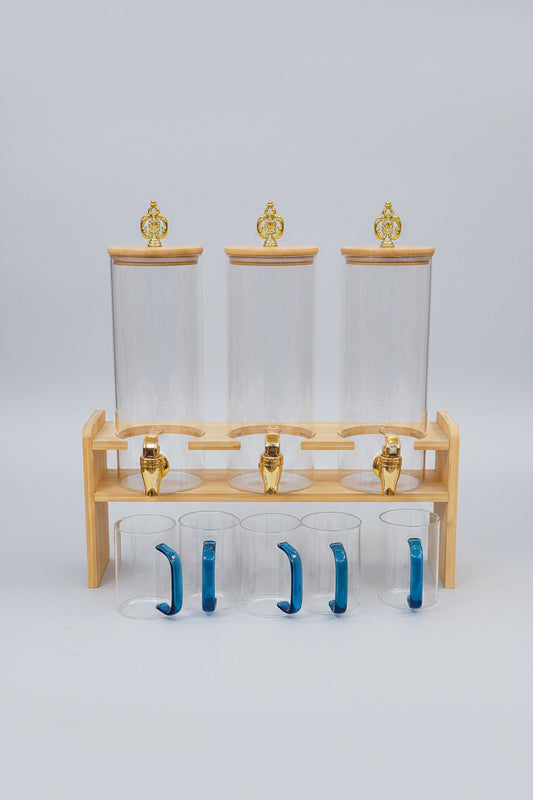 Glass Beverage Dispenser Set