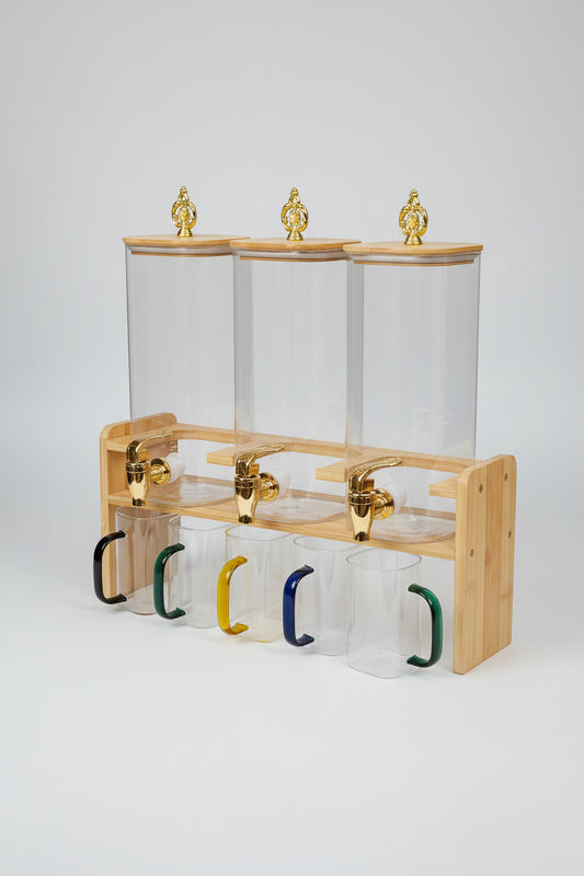 Glass Beverage Dispenser Set