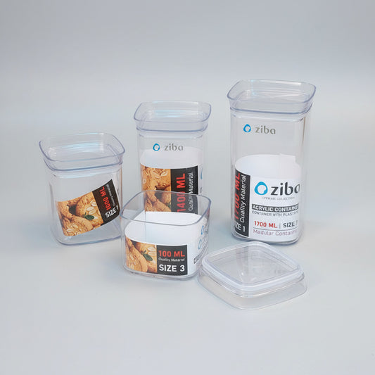 Ziba Lifeware Modular Acrylic Storage Jars