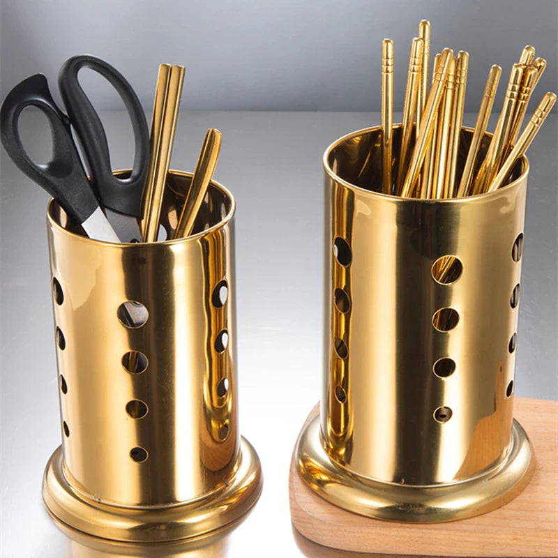 Golden Cutlery Holder